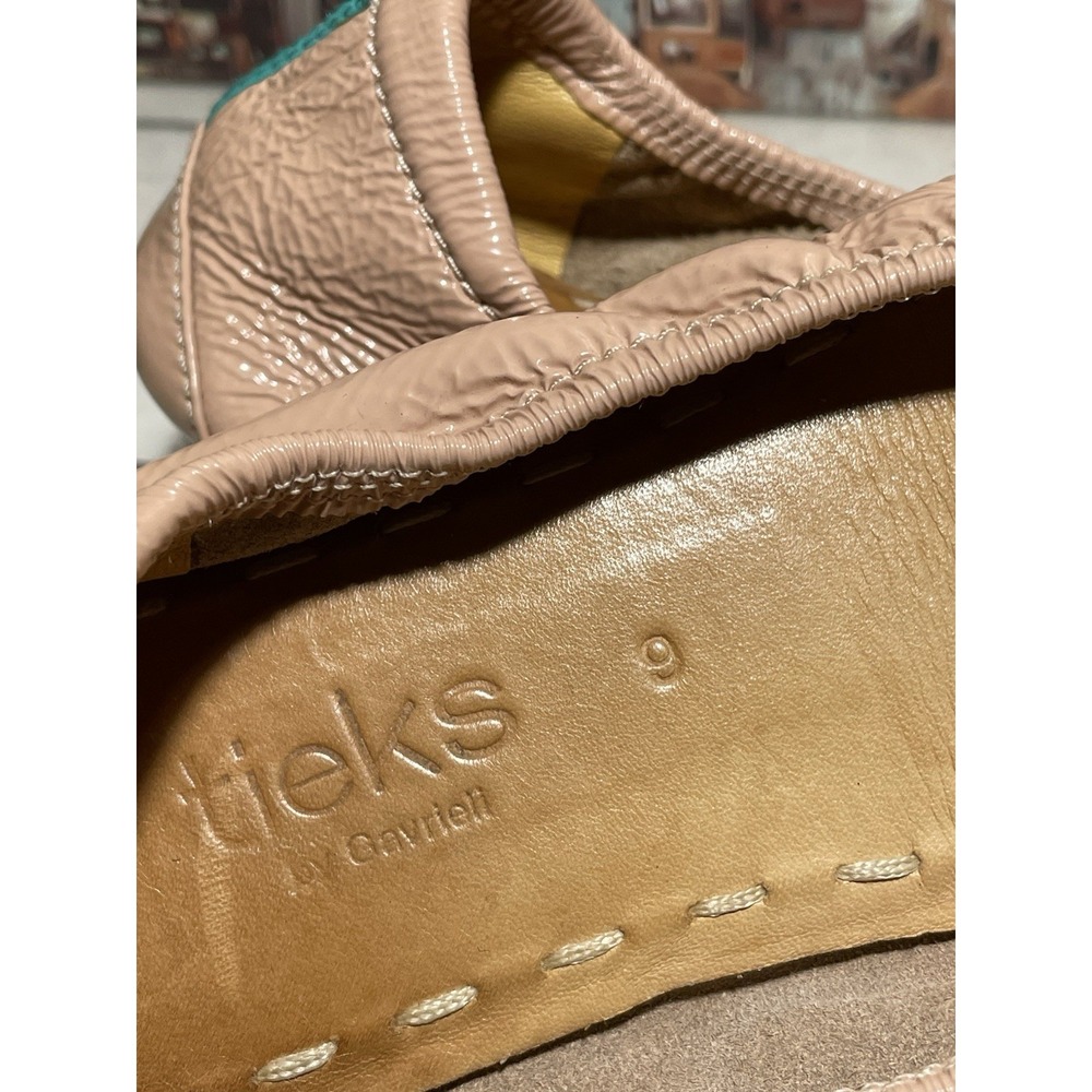TIEKS BY GAVRIELI WOMEN'S PINK PATENT LEATHER FLAT BALLERINA SHOES SIZE 9 - Picture 11 of 11